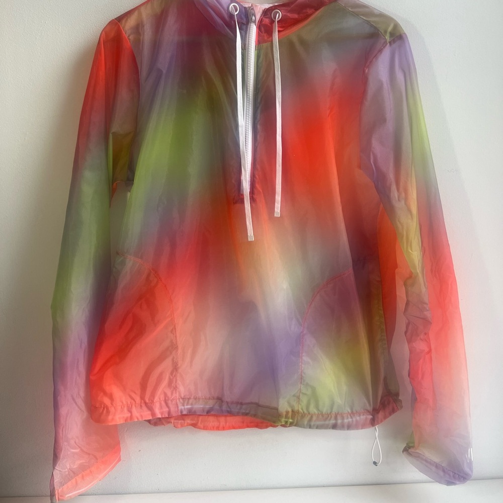 Victoria Secret Sport jacket. Transparent multicolor. Light weight. Rain jacket